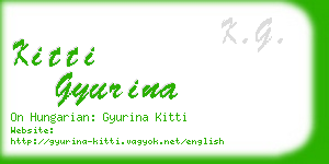 kitti gyurina business card